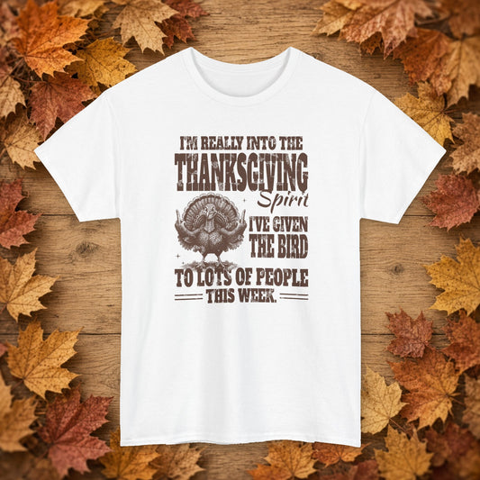 Given the Bird Thanksgiving Tee – White – front