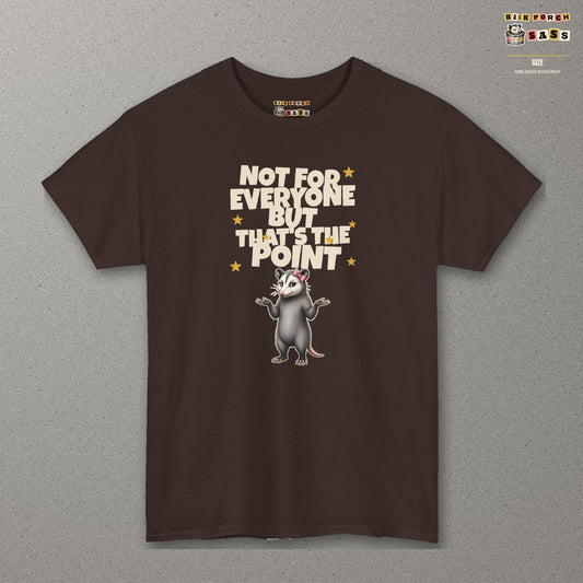 Not For Everyone But That's The Point - Carla Tee – Dark Chocolate – front