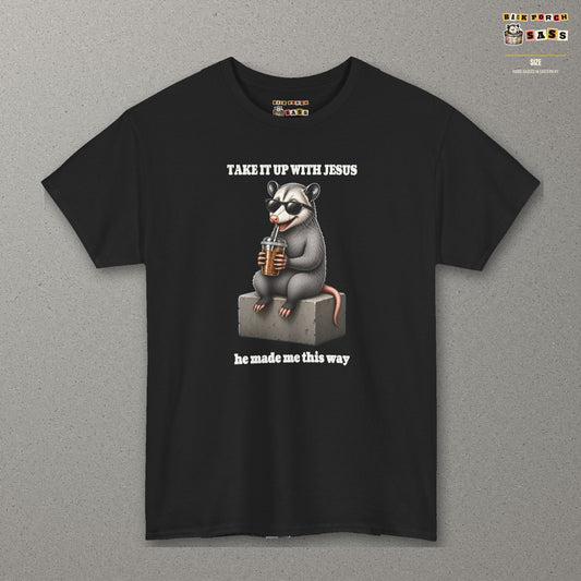 Take It Up With Jesus Tee – Black – front