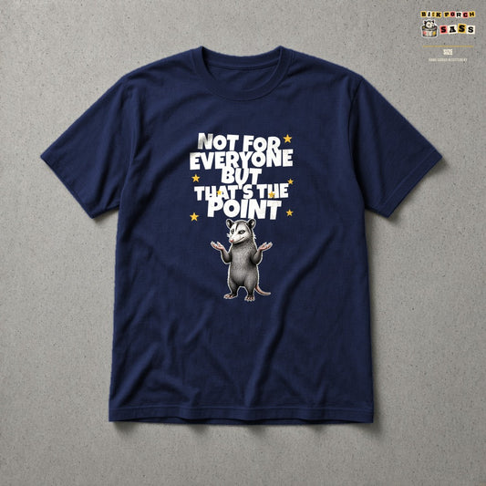 Not For Everyone But That's The Point - Carl Tee in Navy – Back Porch Sass by The Hillbillies