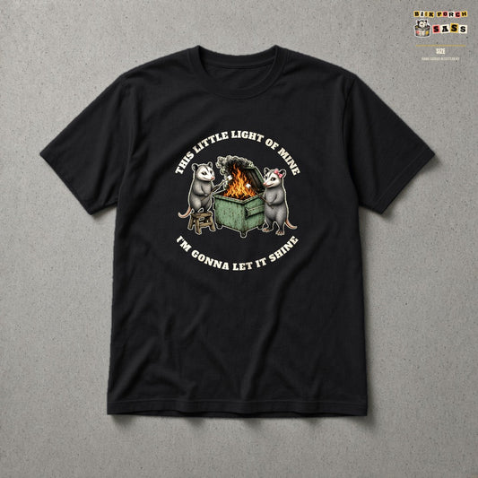 This Little Light of Mine Tee in Black – Back Porch Sass by The Hillbillies