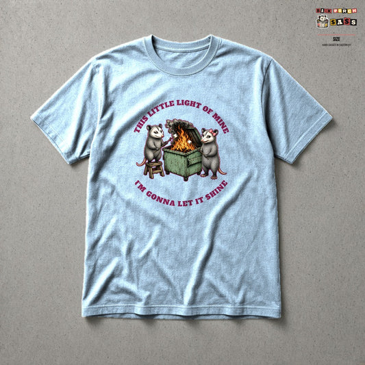 This Little Light of Mine Tee in Light Blue – Back Porch Sass by The Hillbillies