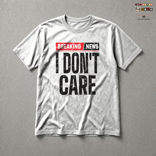 Breaking News: I Don't Care Tee in Ash – Back Porch Sass by The Hillbillies