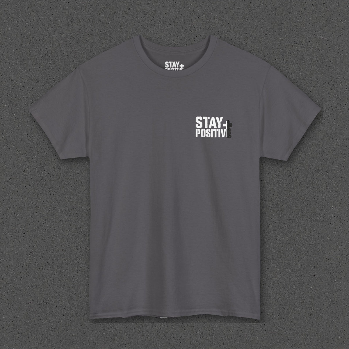 No Struggle No Strength Tee – Stay Positive – Charcoal – front