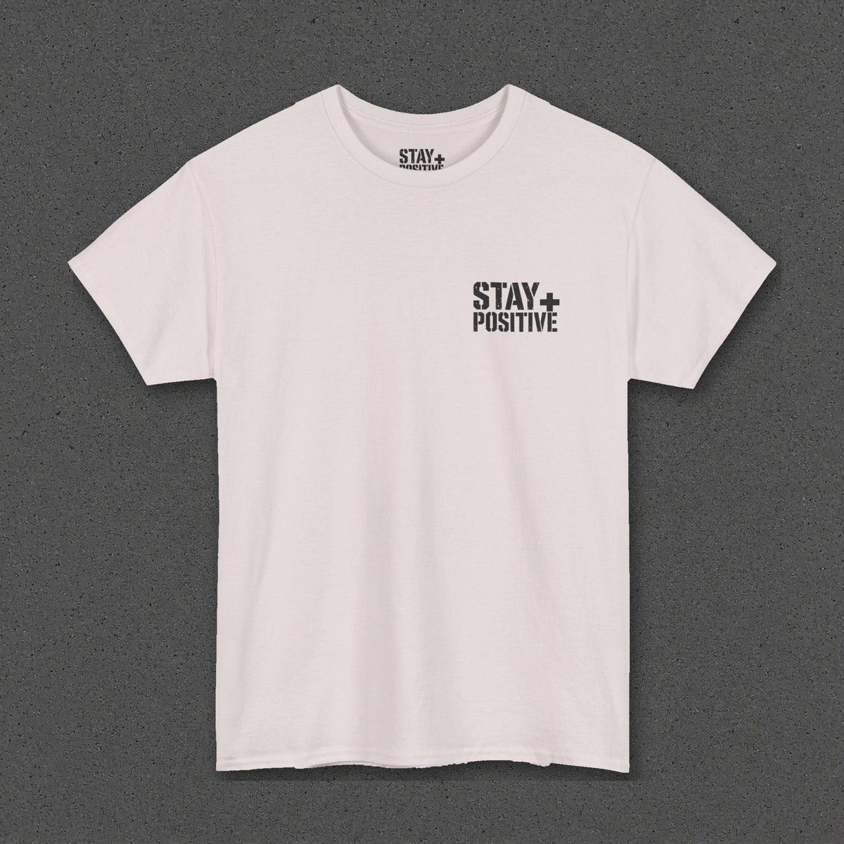Quit Is Not in My Bloodline Tee – Stay Positive – Ice Grey – front