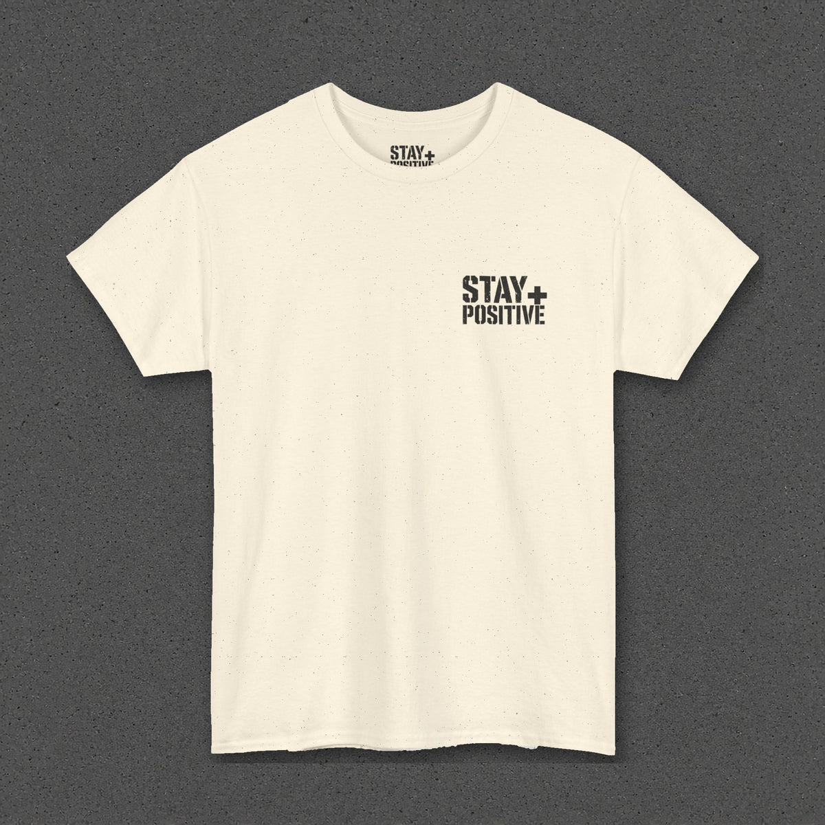 Quit Is Not in My Bloodline Tee – Stay Positive – Natural – front