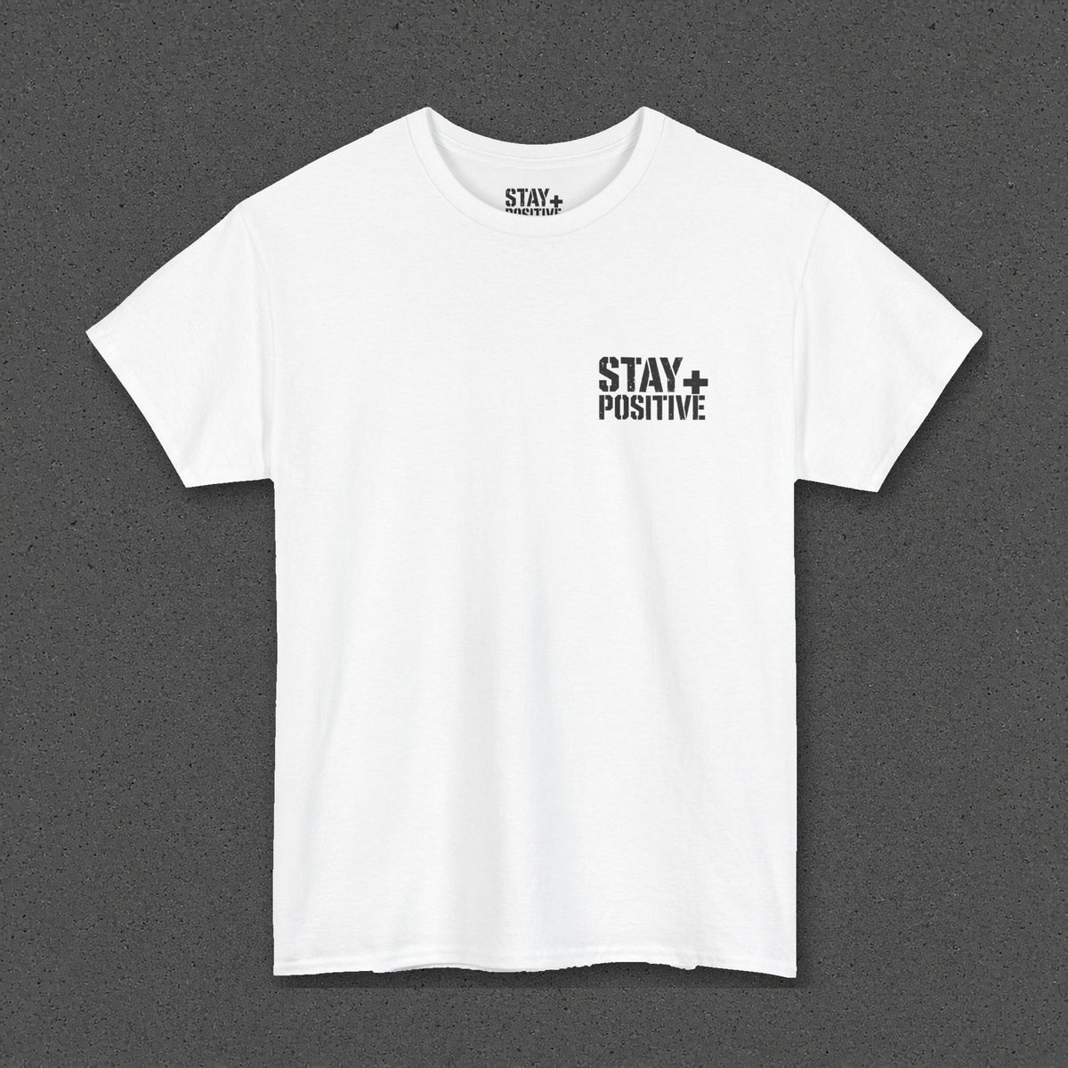 Quit Is Not in My Bloodline Tee – Stay Positive – White – front