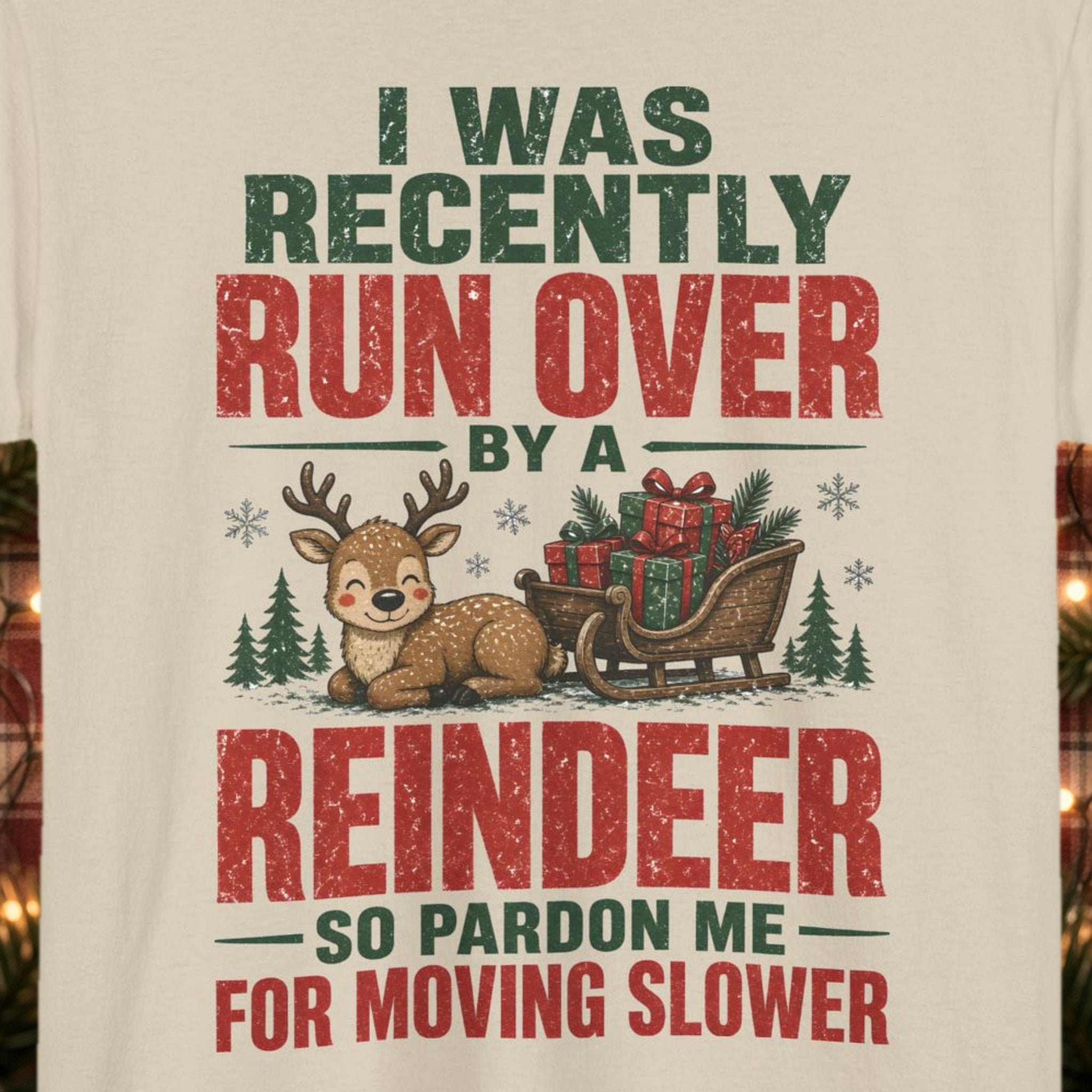 Run Over by a Reindeer Christmas Tee – Hillbillies Apparel