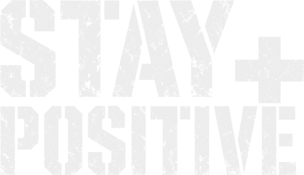 Stay Positive bold faith apparel logo by The Hillbillies